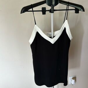 Women’s black and white tank top size Medium